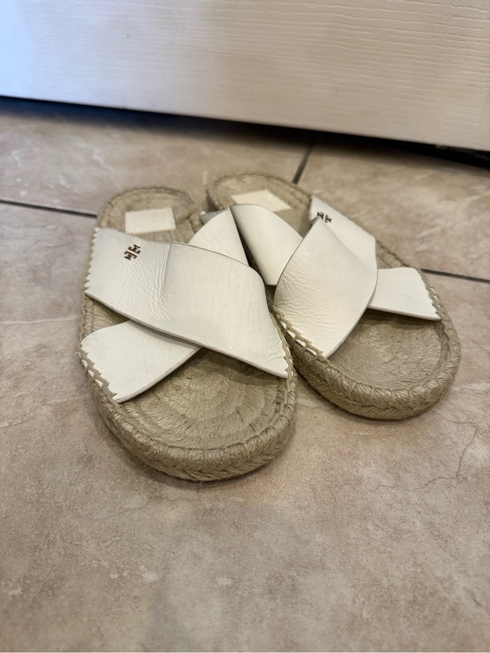 Tory Burch Leather Espadrille Sandals
